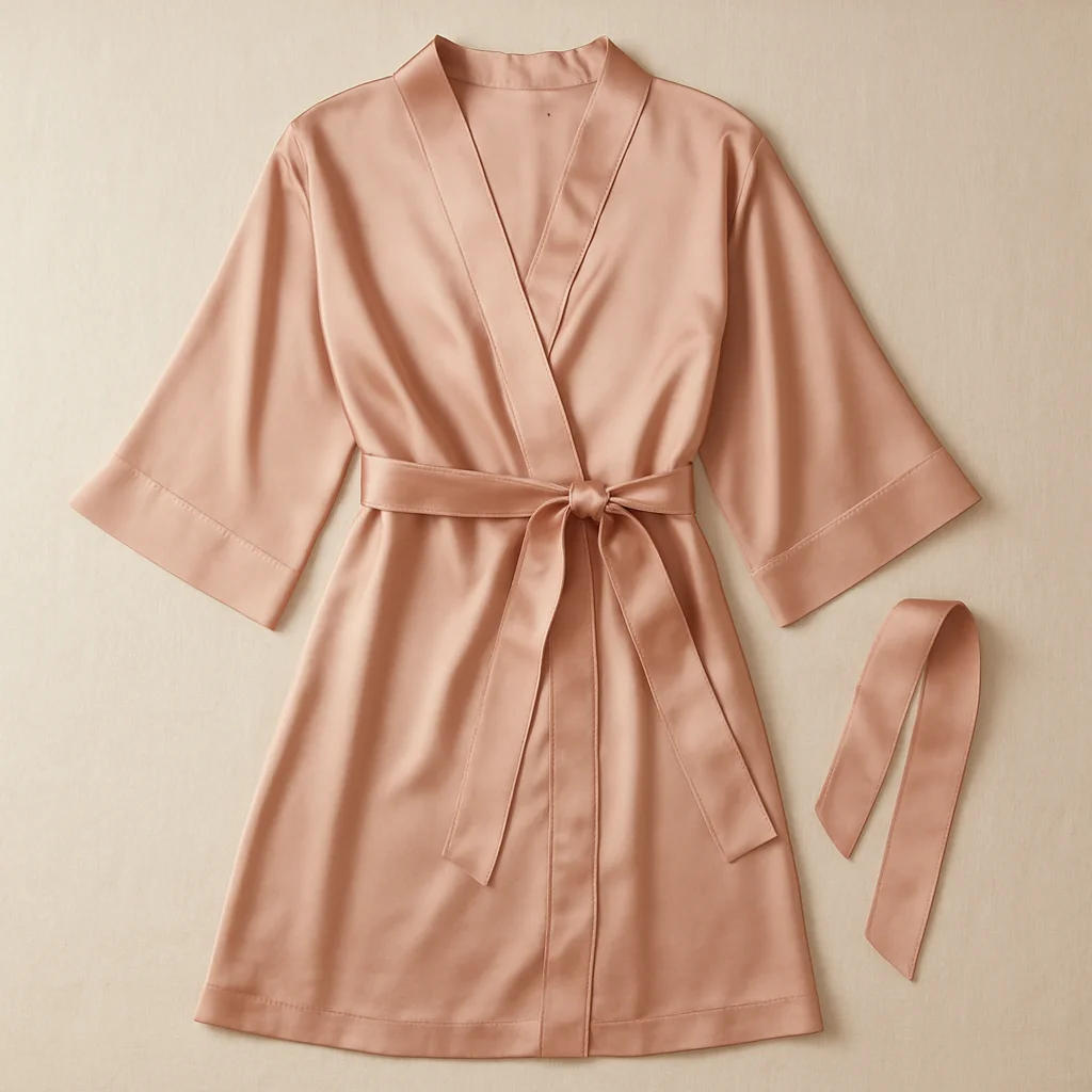 Noa Satin Wrap Robe